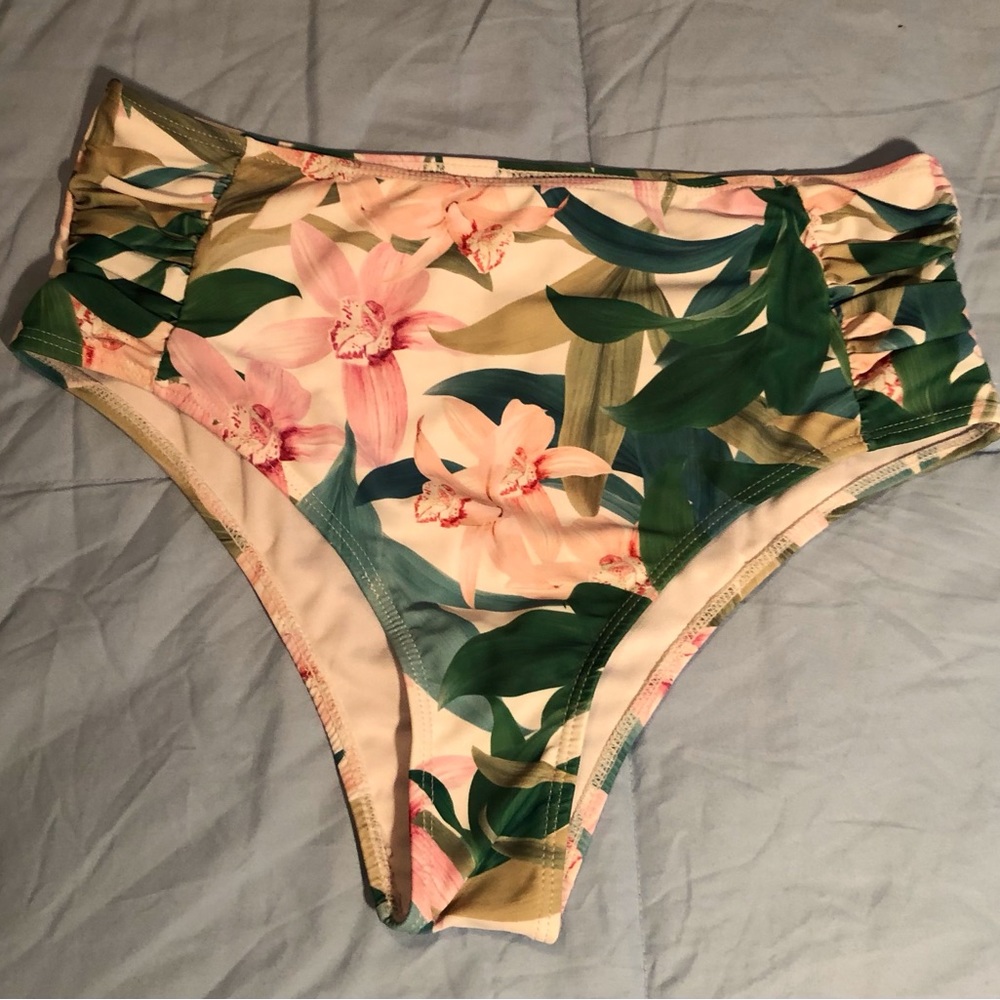 BIKINI BOTTOM HIGH WAIST FLORAL